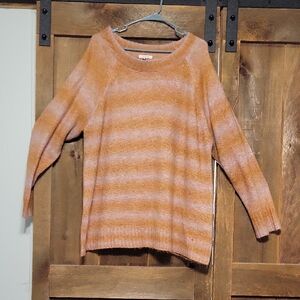 Maurices Striped Sweater in Orange and Cream